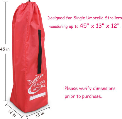 Stroller Travel Bag for Airplane, for Single Umbrella Strollers, Black