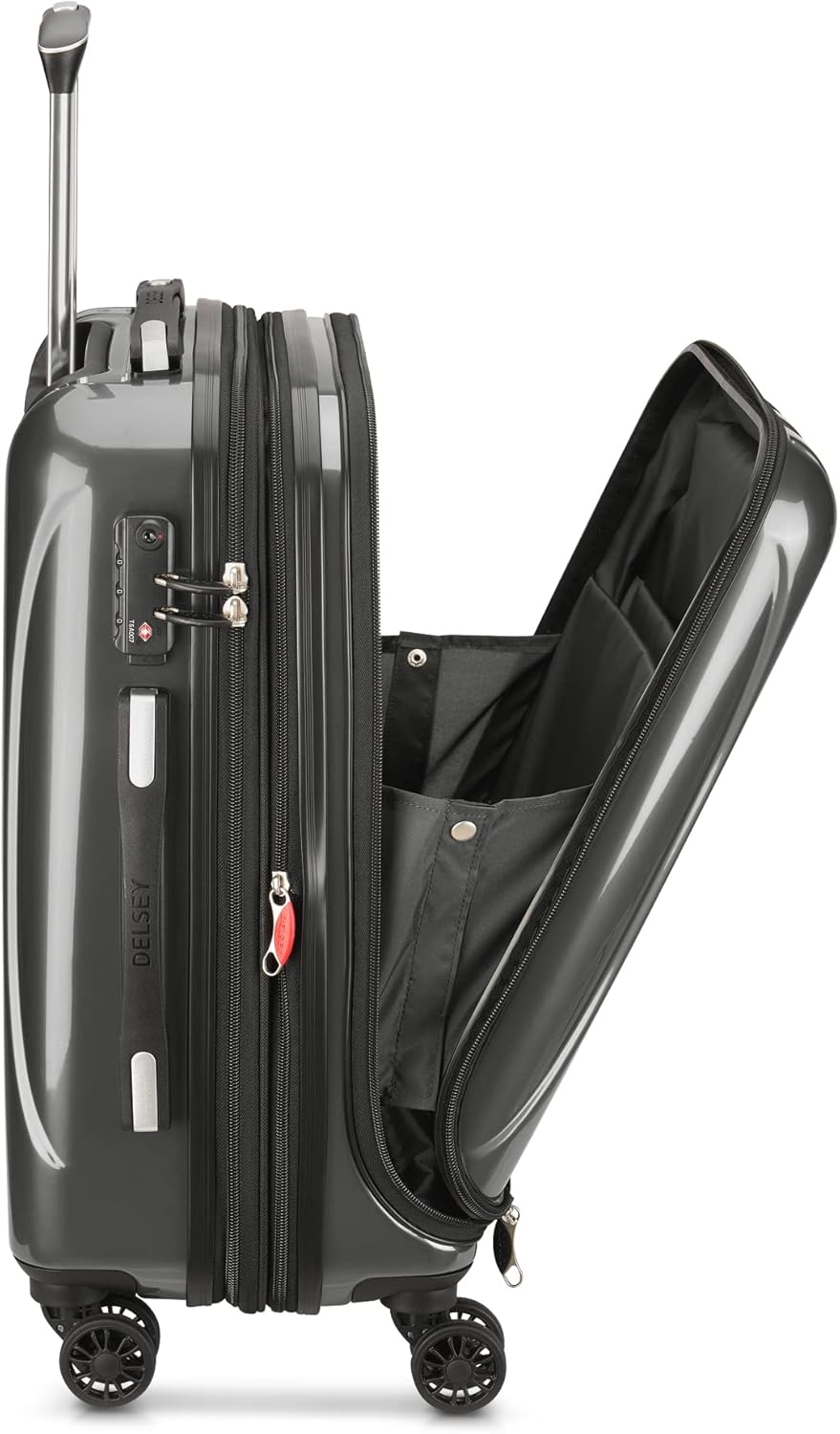 Delsey Luggage Aero 2 Piece Set (19"/29") Spinner Suitcase (Charcoal)