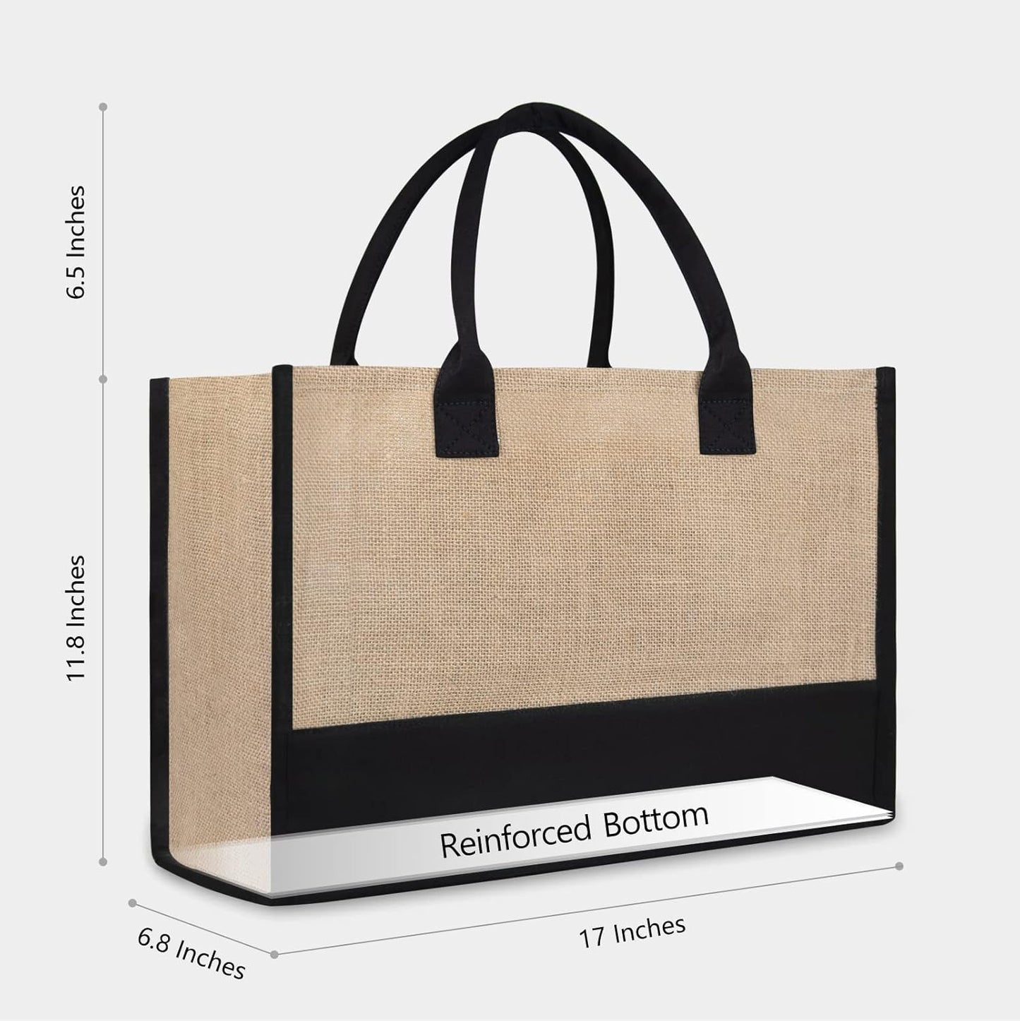 TOPDesign Initial Jute/Canvas Tote Bag, Personalized Present Bag, Suitable for Wedding, Birthday, Beach, Holiday, is a Great Gift for Women, Mom, Teachers, Friends, Bridesmaids (Letter V)