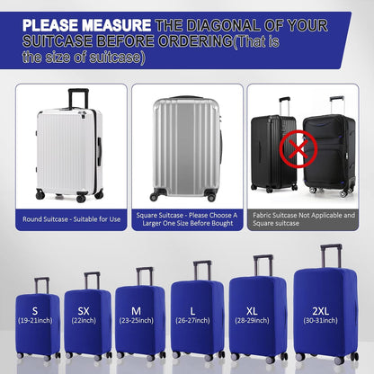 Travel Luggage Cover - Scratch-Resistant Suitcase Protector (Blue, S(19-21 inch))