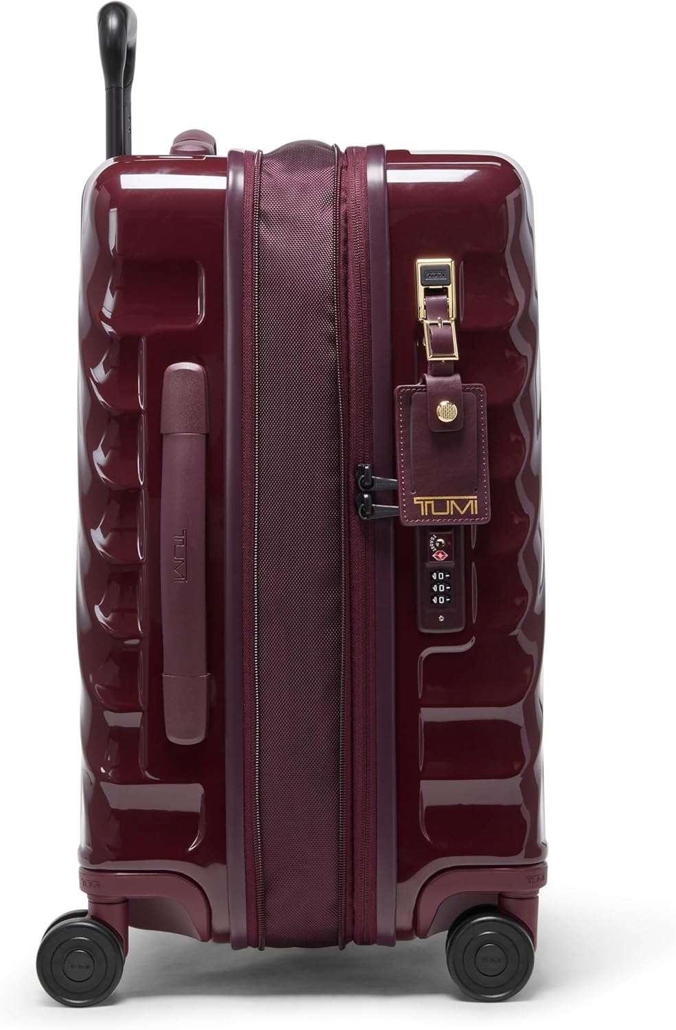 TUMI - 19 Degree International Expandable 4 Wheeled Carry-On - Hard Shell Suitcase - 21.8" X 14.0" X 9.0" - Wine