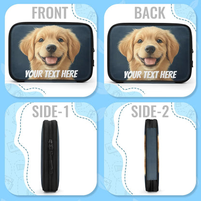Custom Electronics Organizer Travel Case Customize Personalized Text Image Cable Charger Cord Tech Organizer Pouch Accessories Bag