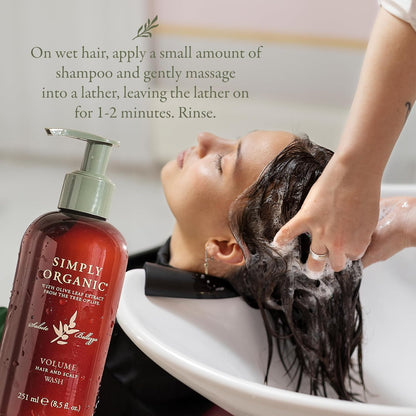 Thinning Hair Volumizing Shampoo Scalp Wash, Made in Italy, All Natural Cruelty Free Hair Care for Women & Men, Sweet Orange, Ylang Ylang, Olive Leaf Extract, 251ml/8.5floz, VOLUME