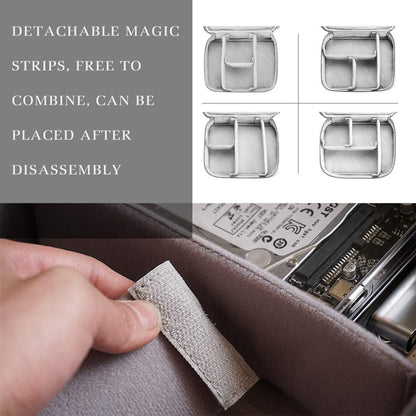 Electronics Organizer, OrgaWise Electronic Accessories Bag Travel Cable Organizer Three-Layer for iPad Mini, Kindle, Hard Drives, Cables, Chargers