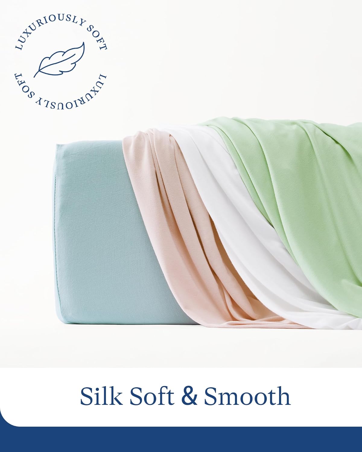 PurComfy Supersoft Pack and Play Sheets Fitted, Premium Bamboo Viscose Mini Crib Sheets, Pack N Play Mattress Sheets, Graco Playard Baby Sheets Neutral for Boys Girls, 5'' Deep Pocket 2-Pack