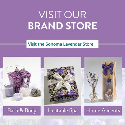 Sonoma Lavender Luxury Lavender Heatable/Chillable Neck Pillow, Microwaveable for Neck and Shoulders with Removable Washable Covers, Great for Relaxation and Pain Relief (Angora Platinum)