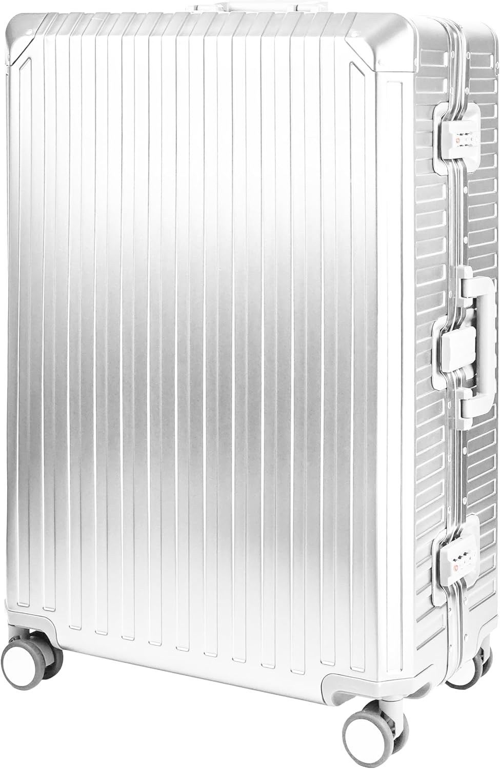 X2 All Aluminum Luggage Suitcase 3 Sizes (20",26",29") TSA Lock Carry On Silver (Double Set 20" & 29")