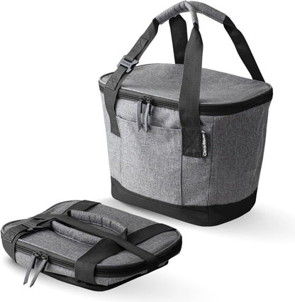 CleverMade Collapsible Insulated Cooler Bag – Leakproof Soft Folding Cooler for Beach, Travel, Car
