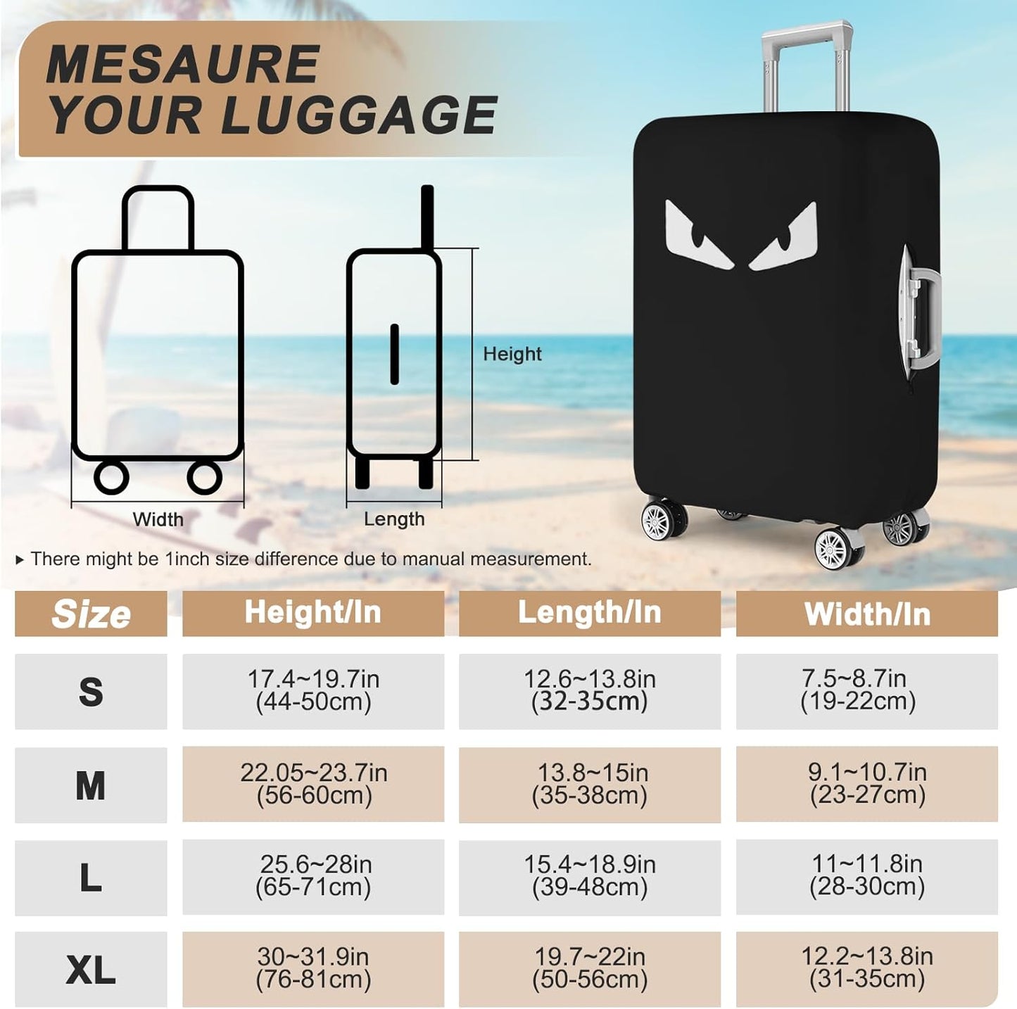 3 PCS Thicken Elastic Luggage Cover Protectors for TSA Approved 20" 24" 28" suitcase covers for luggage,Waterproof Dustproof Anti-scratch Travel Suitcase Cover Set