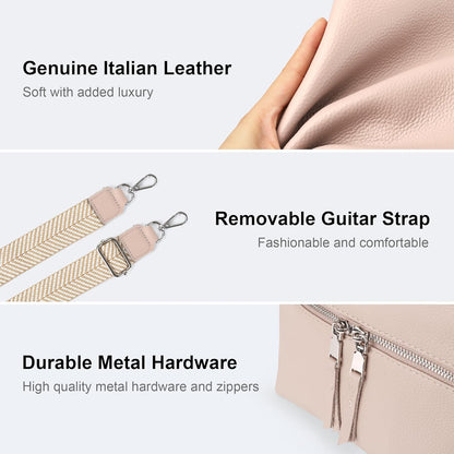befen Genuine Leather Small Crossbody Purses for Women Travel Cross Body Bags Lightweight with Adjustable Shoulder Strap