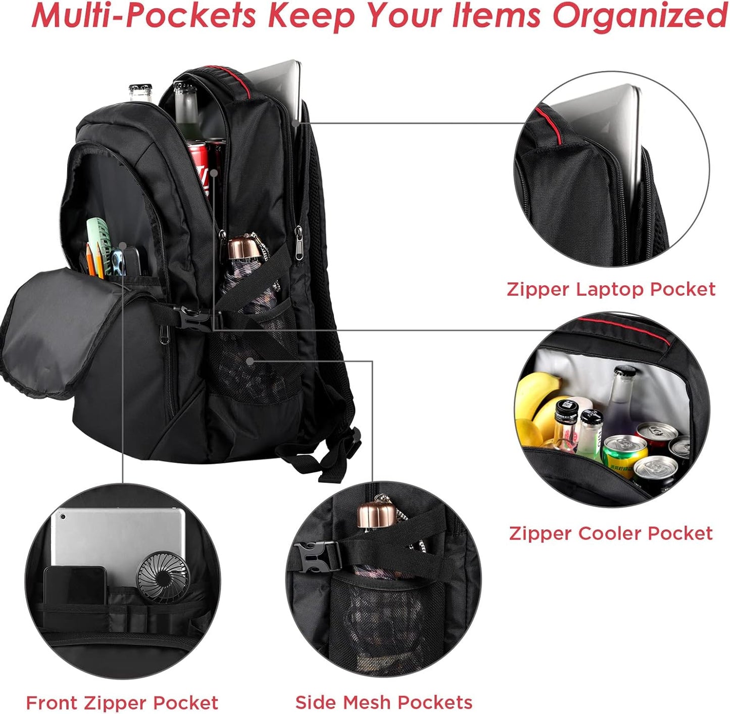 OUTXE Cooler Backpack 22L Insulated Cooler Bag for 15.6" Laptop Lunch Backpack for Work Daily Backpacks