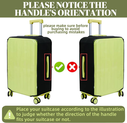 Clear Luggage Cover Protectors For Suitcases,Elastic Transparent waterproof PVC Suitcase Covers Protector Fit 20-30 Inch wheeled Luggage (22")
