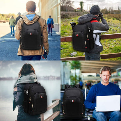 Laptop Backpack for Men, Large Anti-Theft Business Travel Backpack with USB Charging Port, Water Resistant College Computer Bag for Men/Women for 17 Inch Laptop and Notebook