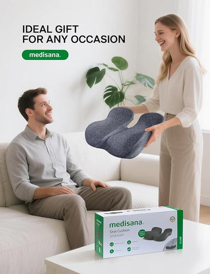 Seat Cushion, SC 150G Seat Cushions for Office Chairs, Car Seat, Wheelchair - Sciatica & Tailbone & Coccyx Pain Relief Pillow for Driver Sedentary People（Size:19.6 * 16.6 * 3.7 in-Grey）