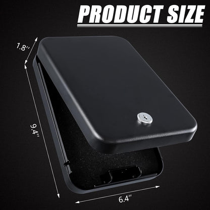 Dalmbox Gun Safe for Pistols Small Handgun Lock Box with Combination Lock Portable Travel Pistol Safe for Car, Home, Travel