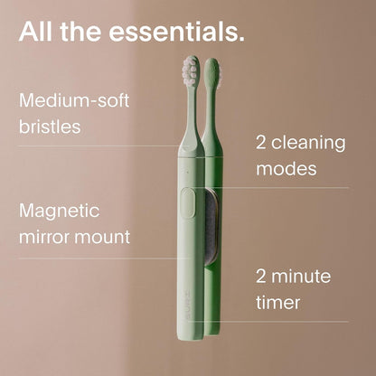 SURI Sonic Electric Toothbrush with UV Travel Case - 40-Day Battery- Designed in California - Electric Toothbrushes Adults - Slim Travel Tooth Brush
