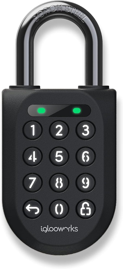 igloohome New Rugged Outdoor Smart Padlock 2E (SP2E) – Manage Access Remotely with Mobile App (iOS/Android) & Dashboard – No WiFi Needed, CEN-3, IK-09 Certified, IP68 Waterproof & 2-yr Warranty