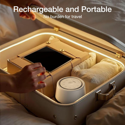 White Noise Sound Machine | Sound Machine for Baby Rechargeable | 30 Soothing Sounds | 10 Colors Night Light | White Noise Machine for Sleep Baby Adults Portable Sound Machine for Home Travel