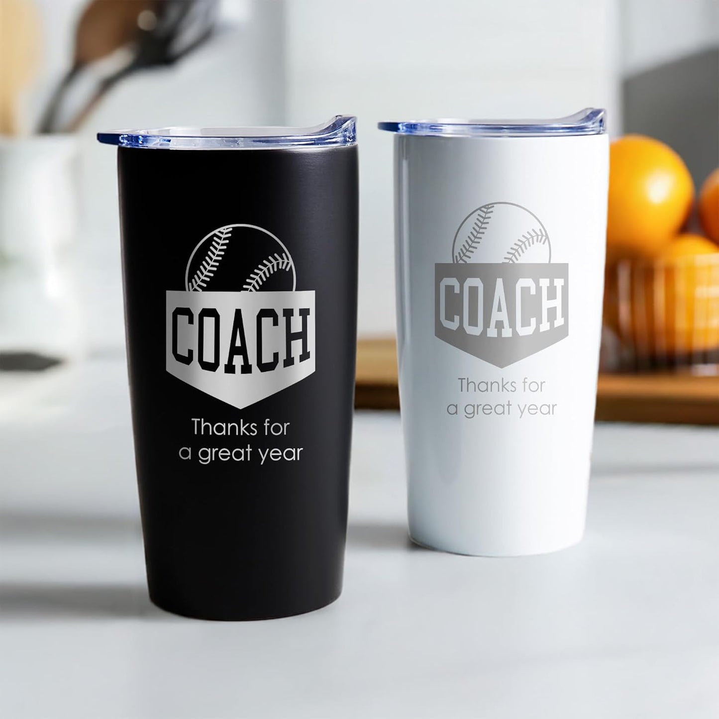 Lifetime Creations Engraved Baseball Coach Tumbler: Baseball Coach Gifts, Baseball Coach Thank You Gift Ideas, Appreciation Gift, Insulated Stainless Steel (Matte Black, 20 Ounce Travel Mug)