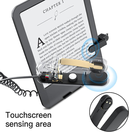 Remote Control Page Turner and Stand for Kindle Paperwhite Oasis eReaders,Clicker Page Turner Forward and Backward,Kindle Accessories for iPhone,iPad,Tablets Reading ,Camera Video Record &Selfie