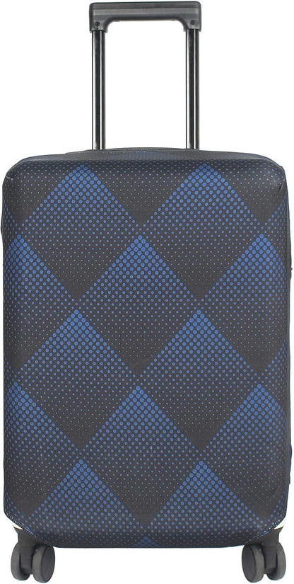 HYPER VENTURE Washable Luggage Cover - Fashion Suitcase Protector Fits 18-22 Inch Luggage (Blue Cube, S)