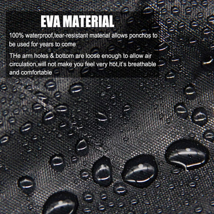 Rain Coats (2 Pack) - Reusable EVA Rain Ponchos for Adults Rain Jackets Raincoats for Men Women