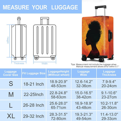 Luggage Cover Washable Suitcase Protector Anti-scratch Suitcase cover Fits 20-34 Inch Luggage (Girl-3, XL(32-34inch suitcase))