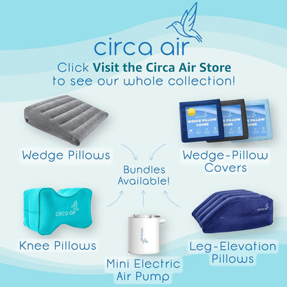 Circa Air Inflatable Knee Pillow for Side Sleepers, Travel Knee Pillow Between Legs for Sleeping, Orthopedic Sciatica Pain Relief Pillow, Leg Pillow for Hip Joints and Thigh Sleep Support