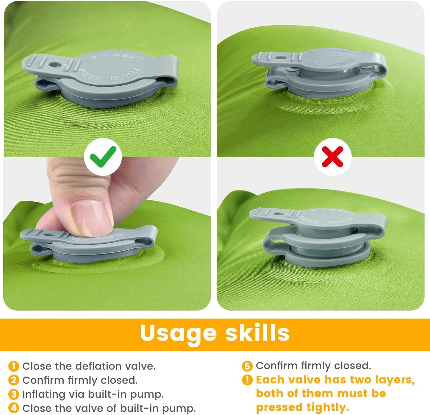 Camping Sleeping Pad, Ultralight Camping Mat with Pillow Built-in Foot Pump, Inflatable Sleeping Pads Compact for Travel, Camping Backpacking Hiking Tent Car Camp Gear