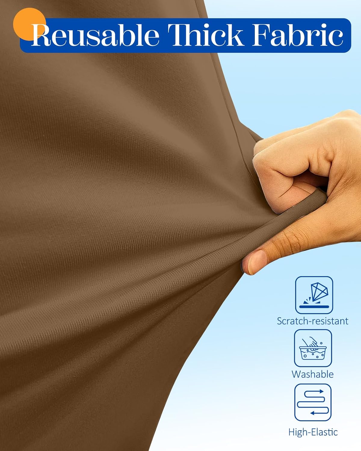 Slohif Luggage Cover for Suitcase Tsa Approved Protector - Luggage Sleeve Suit Case Cover Travel Stretch Large Baggage Case Protective Washable Fit 22-24 Inch Brown