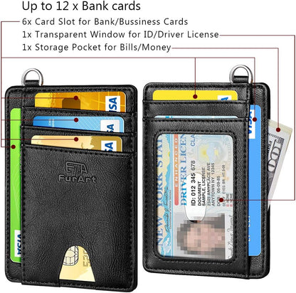 FurArt Slim Minimalist Wallet, Front Pocket Wallets, RFID Blocking, Credit Card Holder for Men & Women