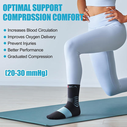 NEENCA Medical Compression Socks, Ankle Compression Stockings for Injury Recovery & Pain Relief, Sports Protection. 20-30mmHg