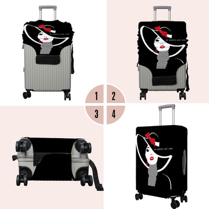 Travel Luggage Cover Suitcase Protector Fits 18-32 Inch Wheel Covers PatternedTravel Related Items Flower Luggage Protector Elastic M