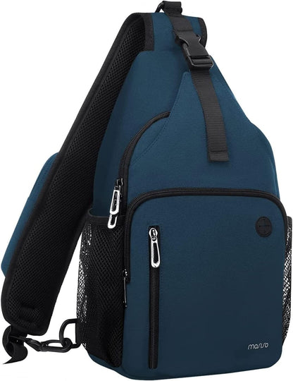 MOSISO Sling Backpack Bag, Crossbody Shoulder Bag Travel Hiking Daypack Chest Bag with Front Square Pocket&USB Charging Port