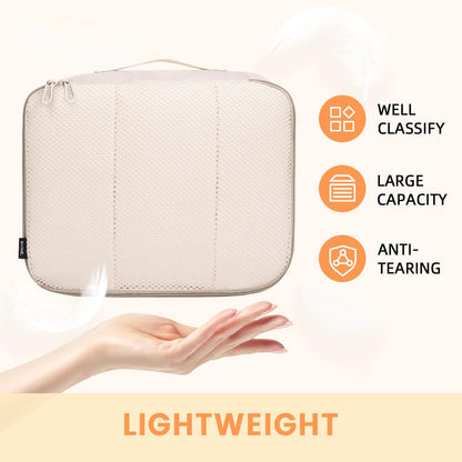BAGAIL 6 Set Packing Cubes Luggage Packing Organizers for Travel Accessories-Beige