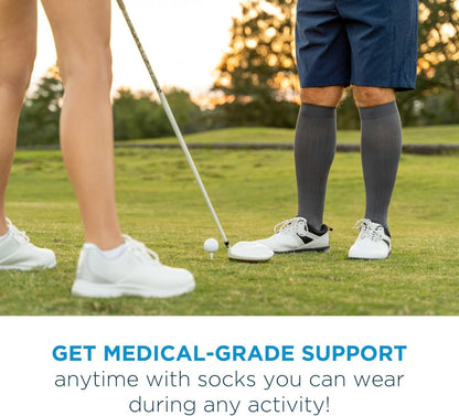 Medical Grade Compression Socks for Men & Women 15-20 mmHg by OrthoSleeve (Nebula, Medium)