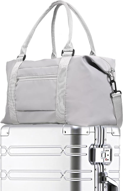 WEICHEN All Aluminum Magnesium 21 inch Carry On Luggage Airline Approved (Light Grey, 21 inch Carry on)