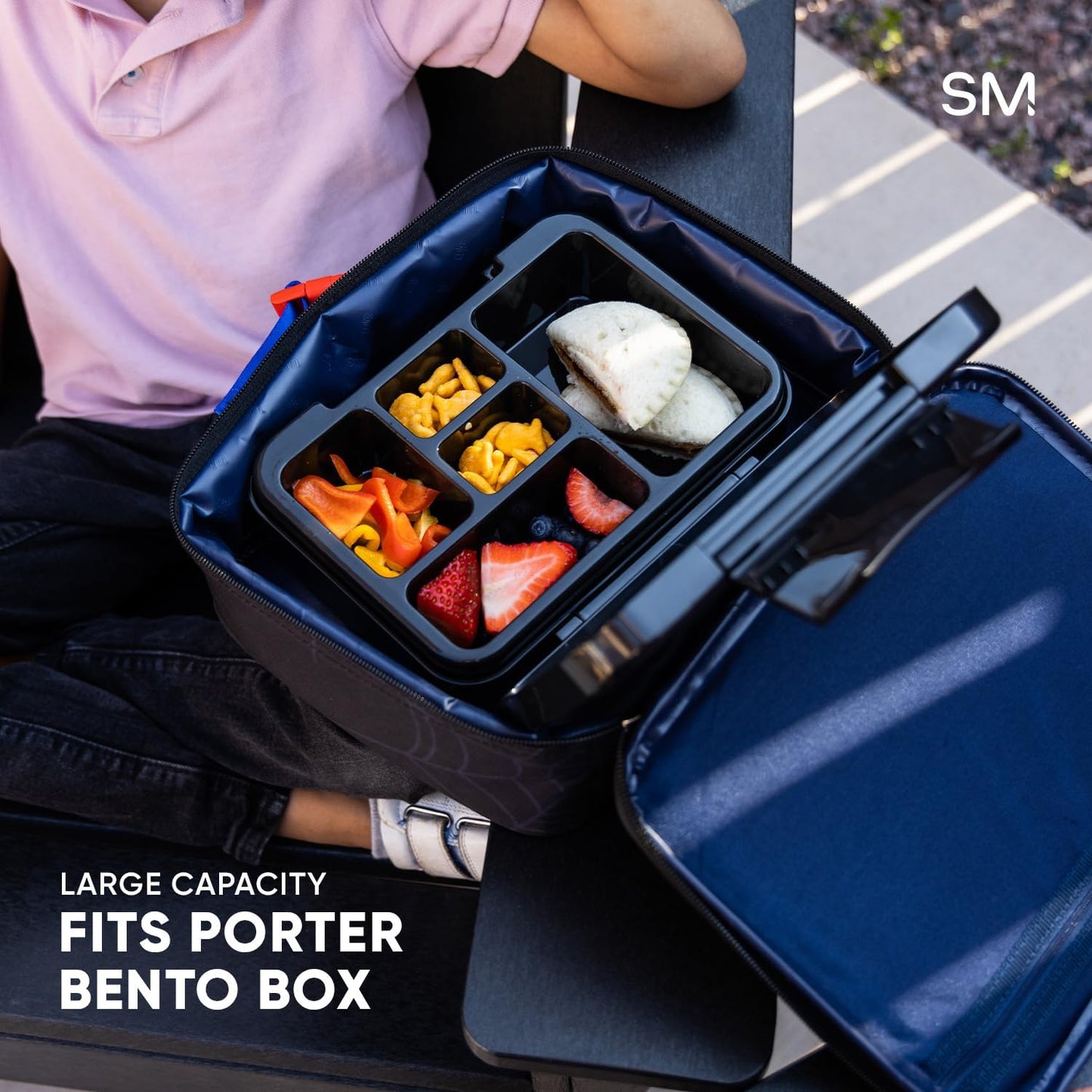 Simple Modern Kids Lunch Box for School | Reusable Insulated Lunch Bag for Toddler, Girl, and Boy | Meal Containers with Exterior & Interior Pockets | Hadley Collection | Wheels Up