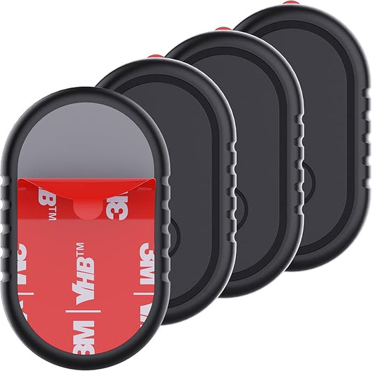 4 Pack for Samsung Smart Tag 2 Adhesive Mount, ABS Waterproof Case with 3M Adhesive Sticker Stick on Car/Bike/Luggage & More for Galaxy Smart Tag 2, Hidden Smarttag2 Full Protective Holder Anti-Lost