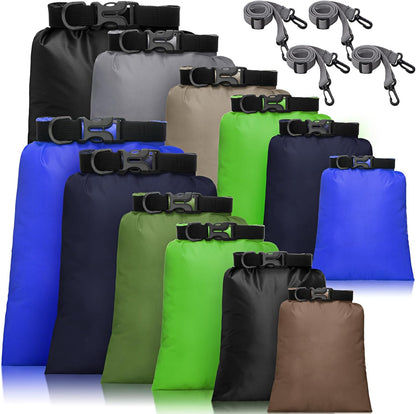 Shappy Waterproof Dry Bag Set 6 Sizes Lightweight Sacks and Long Adjustable Shoulder Strap Outdoor Water Proof Keep Gear Dry Bag Stuff Sacks for Backpacking, Boating, Hiking, Camping