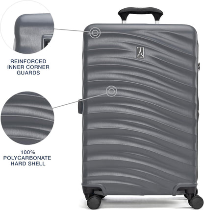 Travelpro Maxlite Air V2 Hardside Expandable Luggage, 8 Spinner Wheels, Lightweight Hard Shell, TSA lock, Shadow Grey, 2-Piece Set (21/25)