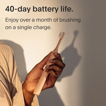 SURI Sonic Electric Toothbrush with UV Travel Case - 40-Day Battery- Designed in California - Electric Toothbrushes Adults - Slim Travel Tooth Brush