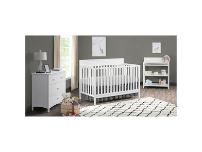Oxford Baby Harper 4-in-1 Convertible Crib, Snow White, GreenGuard Gold Certified