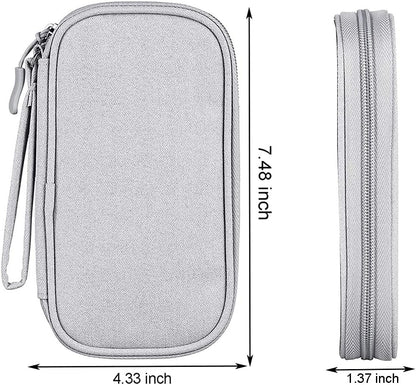 Electronic Organizer Small Travel Cable Organizer Bag, Digital Gadget Organizer Case, Waterproof Travel Gear Storage Carrying Sleeve Pouch for Cable, USB, Earphones, Portable Hard Drives, Power Banks
