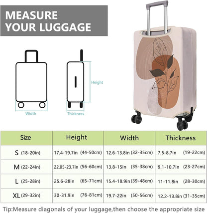 Travel Luggage Cover Suitcase Protector Fits 18-32 Inch Wheel Covers PatternedTravel Related Items Flower Luggage Protector Elastic S