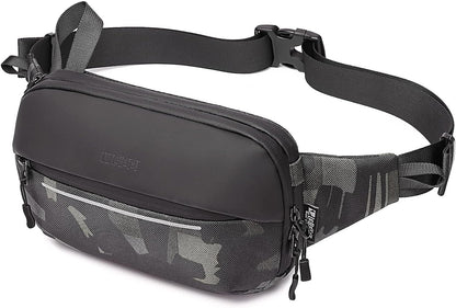 Crossbody Fanny Pack Belt Bag for Women & Men with Multi-Pockets, Waterproof Sling Bag for Travel, Running, Hiking, Cycling, Fashion Waist Bag Fits All Phones, Perfect Running Bag