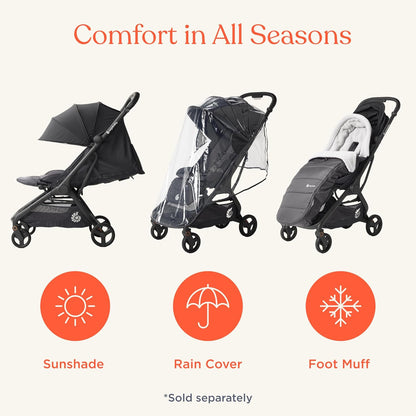 Ergobaby Metro 3 All in One Compact Baby Stroller, Lightweight Travel Stroller, Easy One-Hand Fold for Overhead Airplane Storage (Carries up to 50 lbs), Car Seat Compatible, Soft Olive