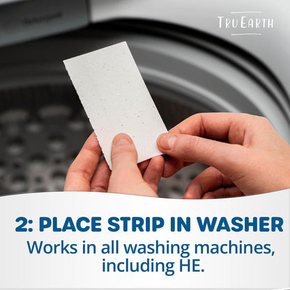Tru Earth Platinum - Heavy Duty Laundry Detergent Sheets - Up to 128 Loads (64 Count), Lilac Breeze Scent - Ultra-Concentrated Strips Formula - Eco-Friendly Travel Laundry Sheets