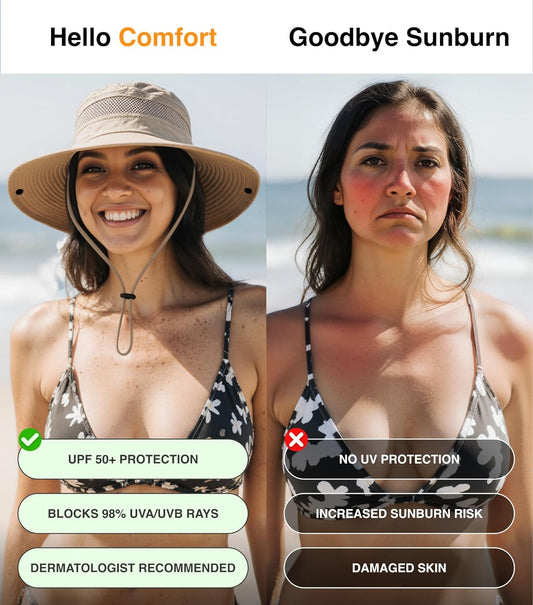 GearTOP Safari Sun Hat for Men and Sun Hats for Women UV Protection UPF 50+ Hiking, Gardening, Fishing