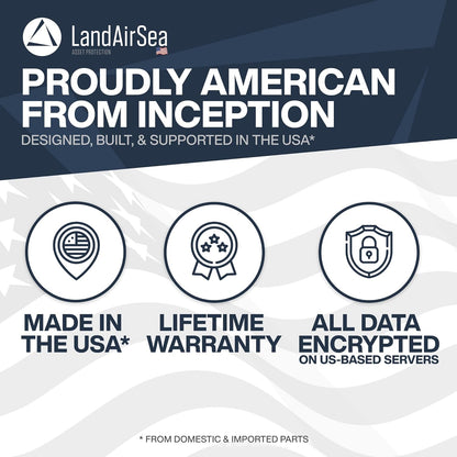 LandAirSea Overdrive GPS Tracker — Extended Life Battery, Magnetic, and Waterproof. Commercial GPS Tracker for Vehicles, Trailers, Equipment, and Assets. Real-Time Global Tracking.